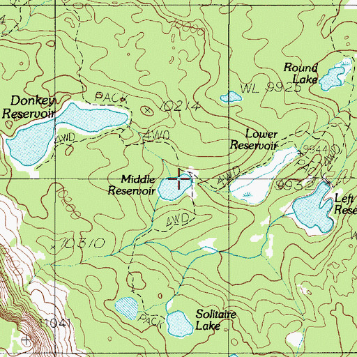 Topographic Map of Middle Donkey Dam, UT