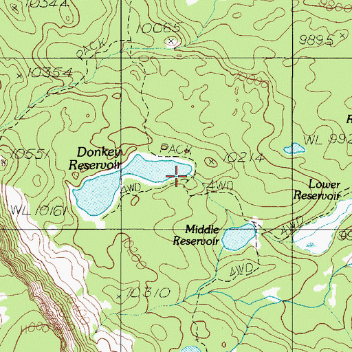 Topographic Map of Donkey Dam, UT