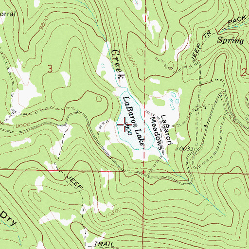 Topographic Map of LeBaron Lake, UT
