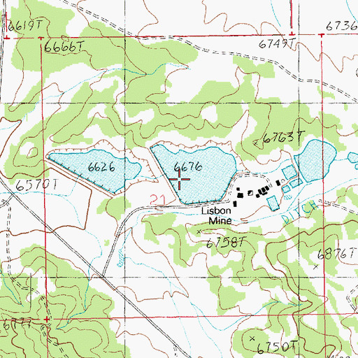 Topographic Map of Rio Algom Upper Tailings Pond, UT