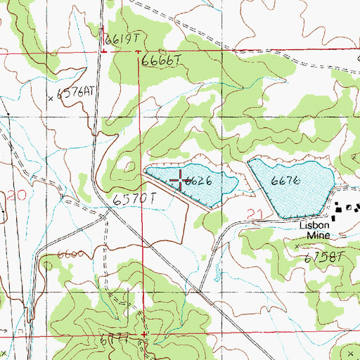 Topographic Map of Rio Algom Lower Tailings Pond, UT