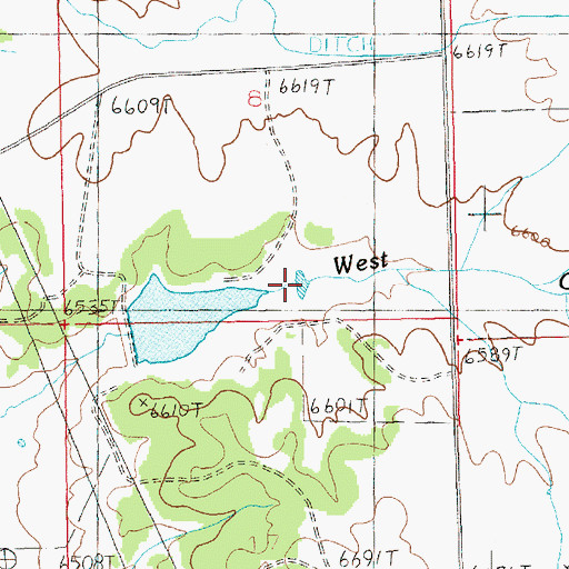Topographic Map of Upper Rattlesnake Ranch Number One Reservoir, UT