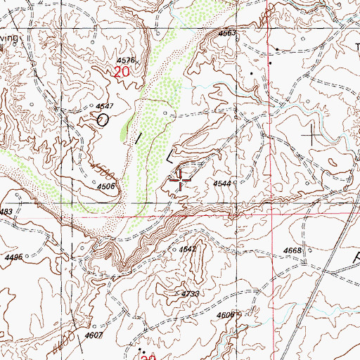 Topographic Map of Rattlesnake Ranch Number One Upper Dam, UT
