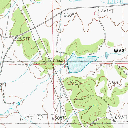 Topographic Map of Rattlesnake Ranch Number Two Dam, UT