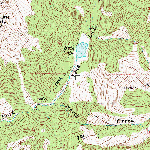 Topographic Map of Blue Lake Dam, UT