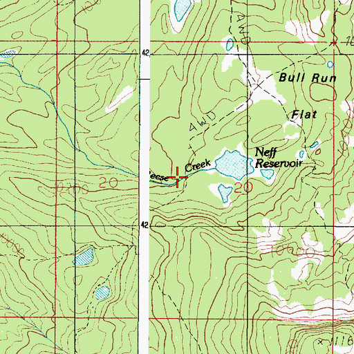 Topographic Map of Neffs Dam, UT