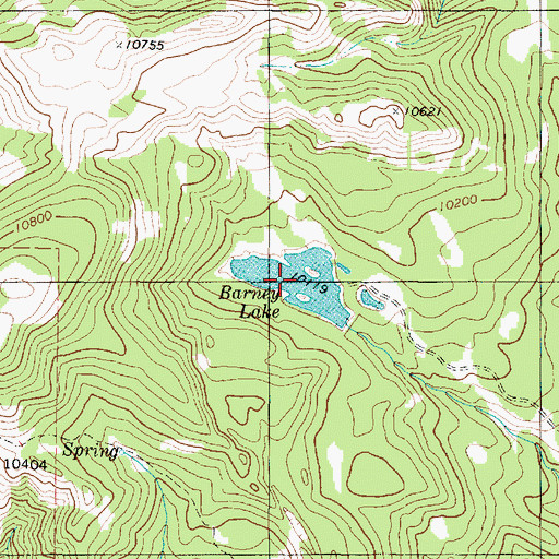 Topographic Map of Barney Lake, UT