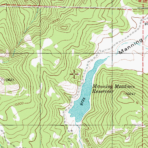 Topographic Map of Manning Meadows Dam, UT