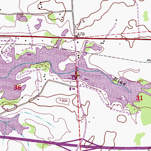Topographic Map of Clear Springs Marina, AL