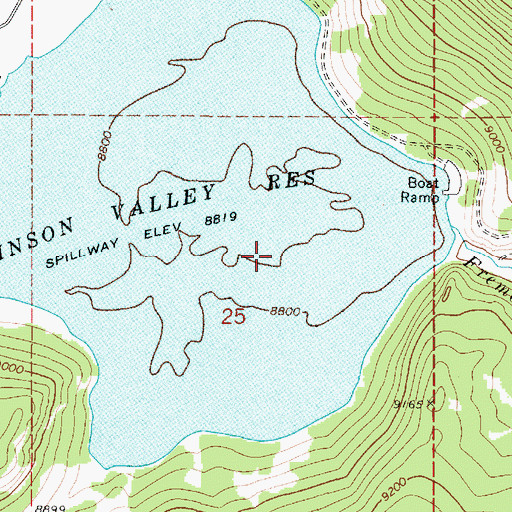 Topographic Map of Johnson Valley Dam, UT