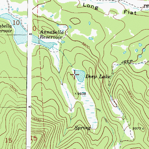 Topographic Map of Deep Lake Dam, UT