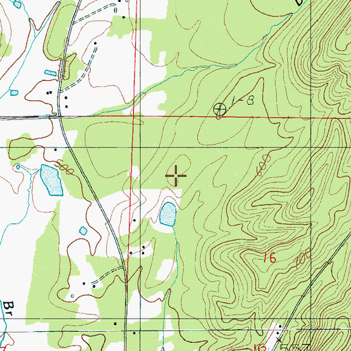 Topographic Map of Clifton Plantation (historical), AL