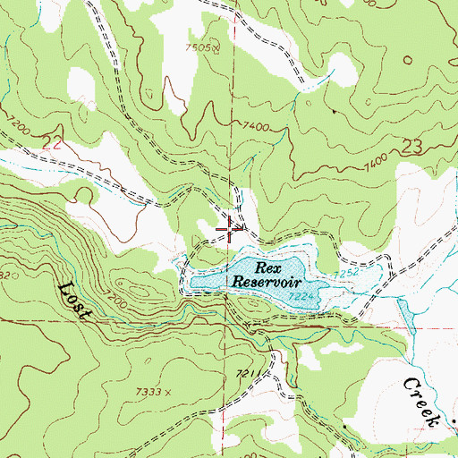Topographic Map of Rex Dam, UT