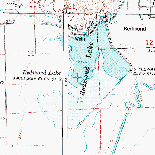 Topographic Map of Redmond Lake, UT