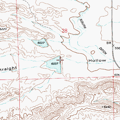 Topographic Map of Ferron Debris Basin Number One Dam, UT