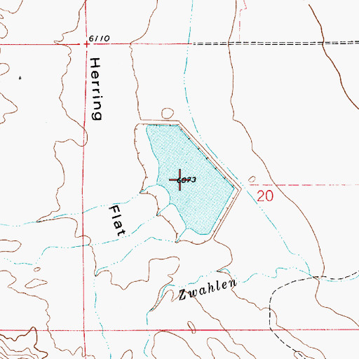 Topographic Map of Zwahlen Wash Debris Basin Reservoir, UT