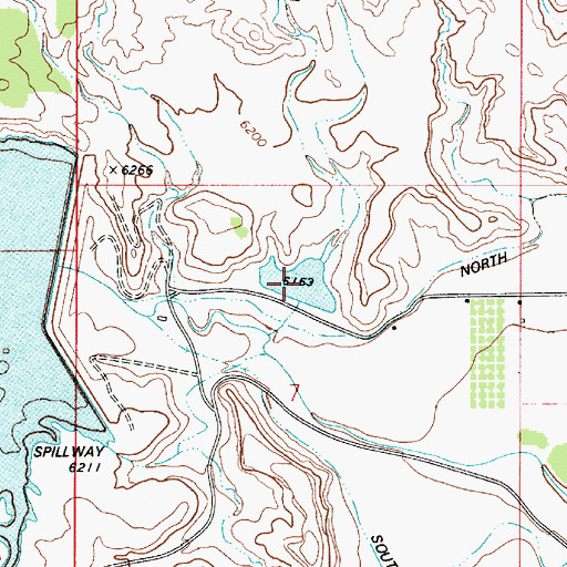 Topographic Map of Diversion Hollow Debris Basin Reservoir, UT