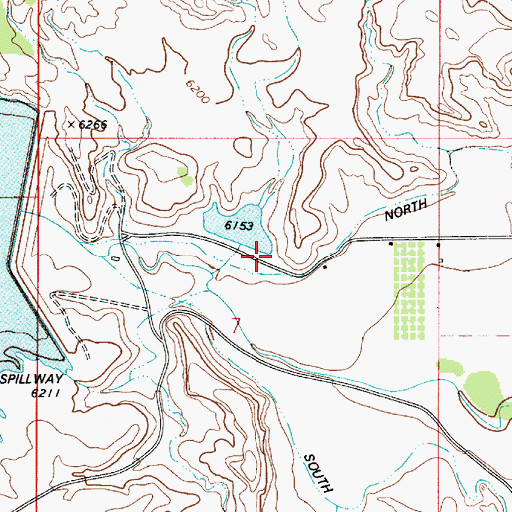 Topographic Map of Ferron Debris Basin Number Four Dam, UT