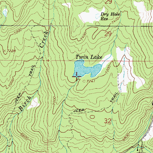 Topographic Map of Twin Lake Dam, UT