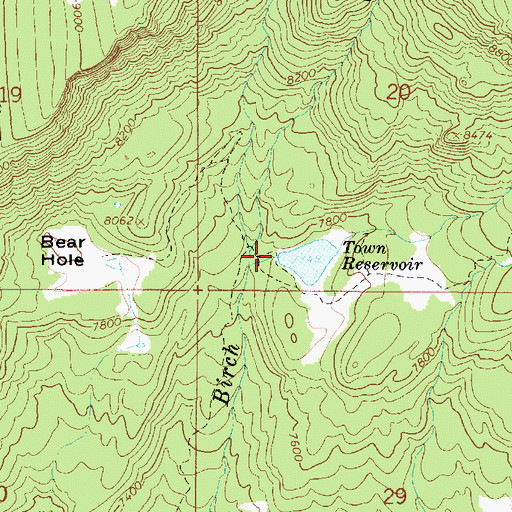 Topographic Map of Town Reservoir Dam, UT