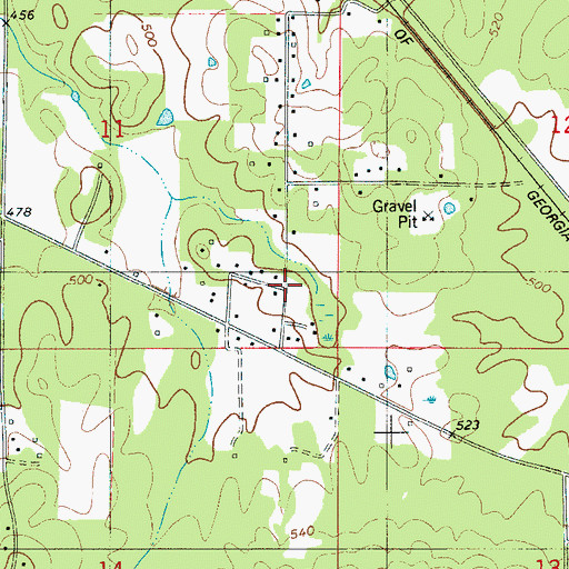 Topographic Map of Comerdale, AL