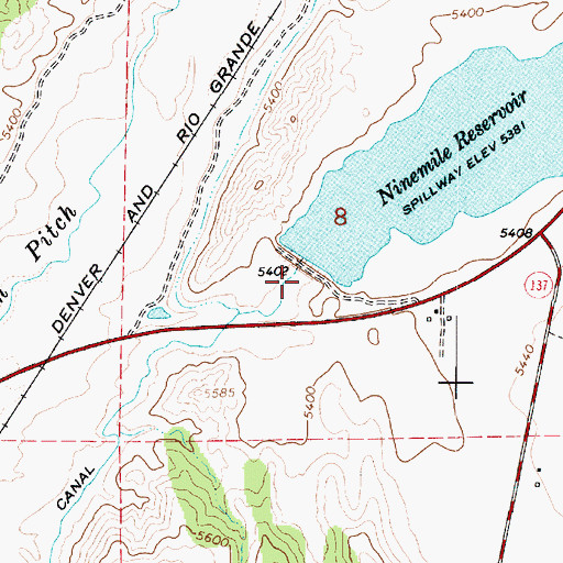 Topographic Map of Ninemile Dam, UT