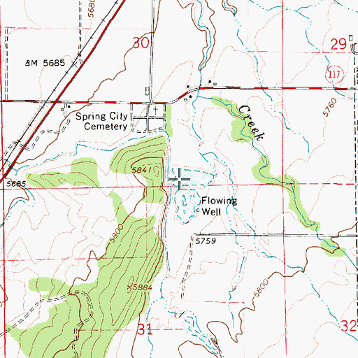 Topographic Map of McKinley Strates Reservoir, UT