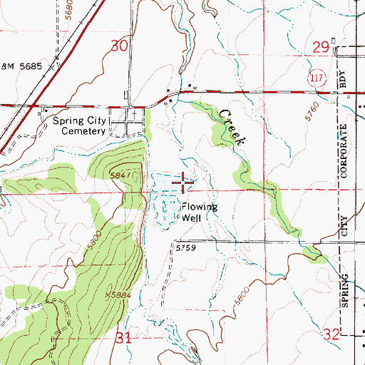 Topographic Map of McKinley Strates Dam, UT