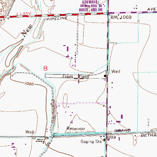 Topographic Map of Fram Field (historical), AZ