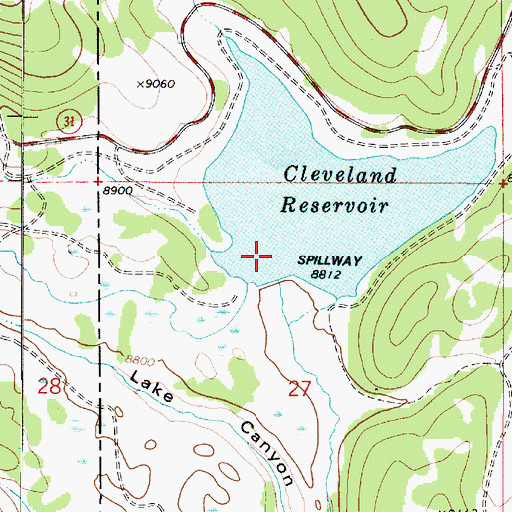 Topographic Map of Cleveland Dam, UT