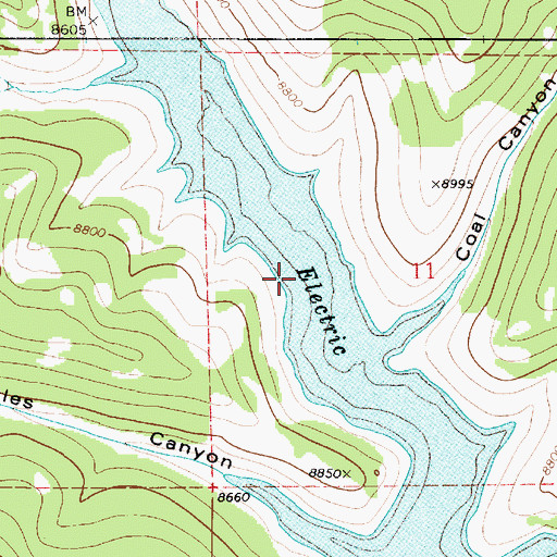Topographic Map of Electric Lake, UT