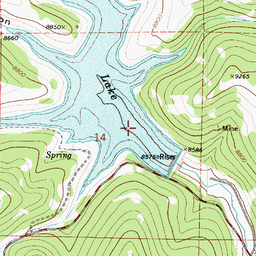 Topographic Map of Electric Lake Dam, UT
