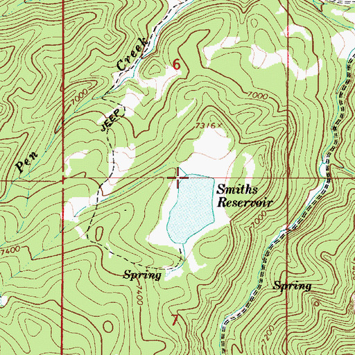 Topographic Map of Smiths Dam, UT