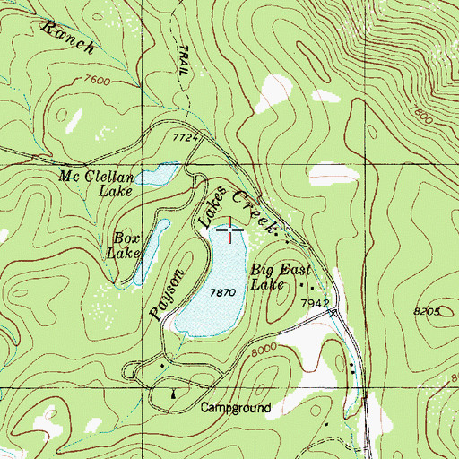 Topographic Map of Big East Dam, UT