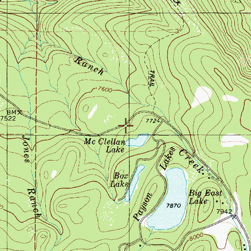 Topographic Map of McClellan Lake Dam, UT