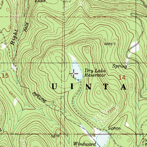 Topographic Map of Dry Lake Dam, UT