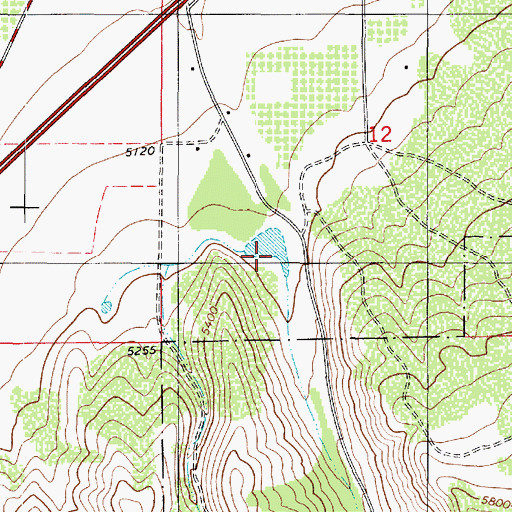 Topographic Map of Santaquin Debris Basin Dam, UT