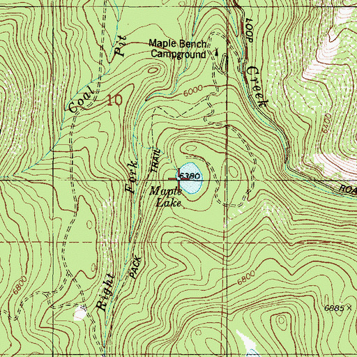 Topographic Map of Maple Lake, UT