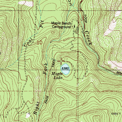 Topographic Map of Maple Lake Dam, UT