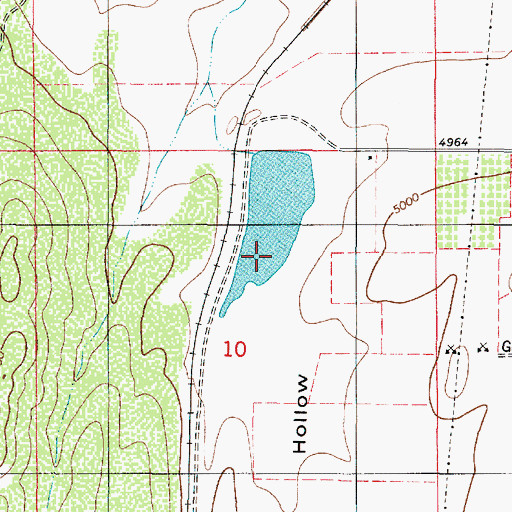 Topographic Map of Summit Creek Number Two Reservoir, UT