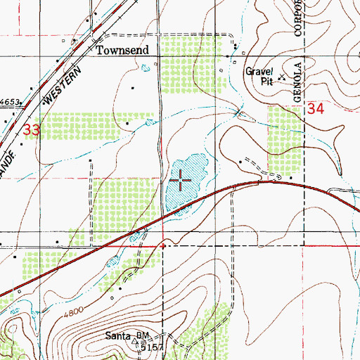Topographic Map of Ewell Regulating Reservoir, UT