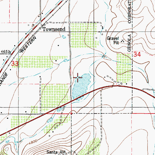 Topographic Map of Ewell Dam, UT