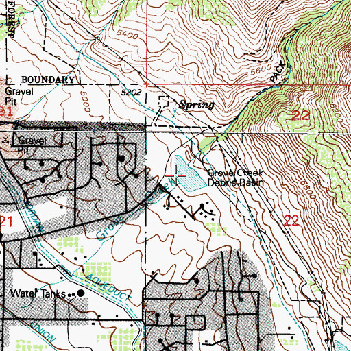 Topographic Map of Grove Creek Debris Basin Reservoir, UT
