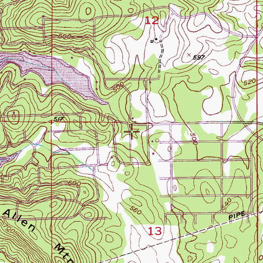 Topographic Map of Country Club Estates, AL