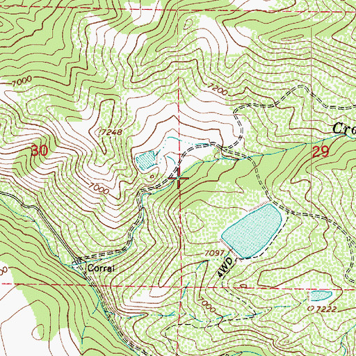 Topographic Map of Barnes Reservoir, UT