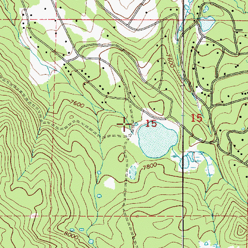 Topographic Map of Deer Valley Reservoir, UT