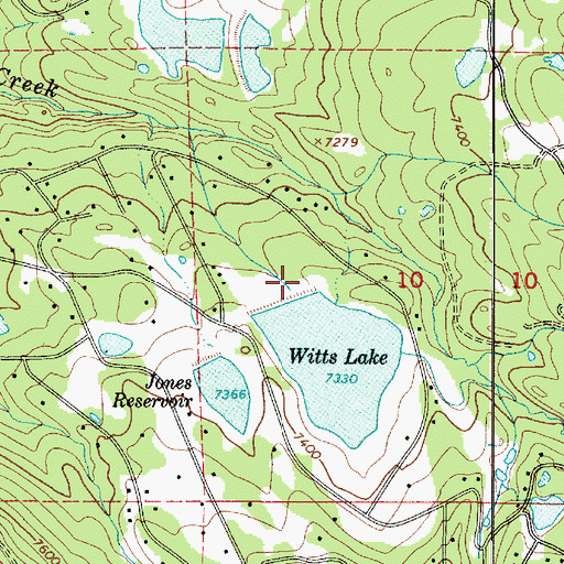 Topographic Map of Witts Lake Dam, UT