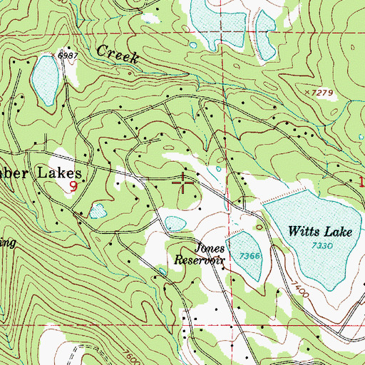 Topographic Map of Lower Bennett Lindsay Reservoir, UT
