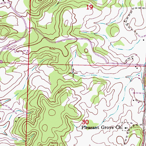 Topographic Map of Crawfish Pond, AL