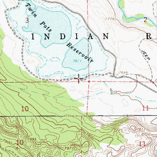 Topographic Map of Twin Pots Dam, UT